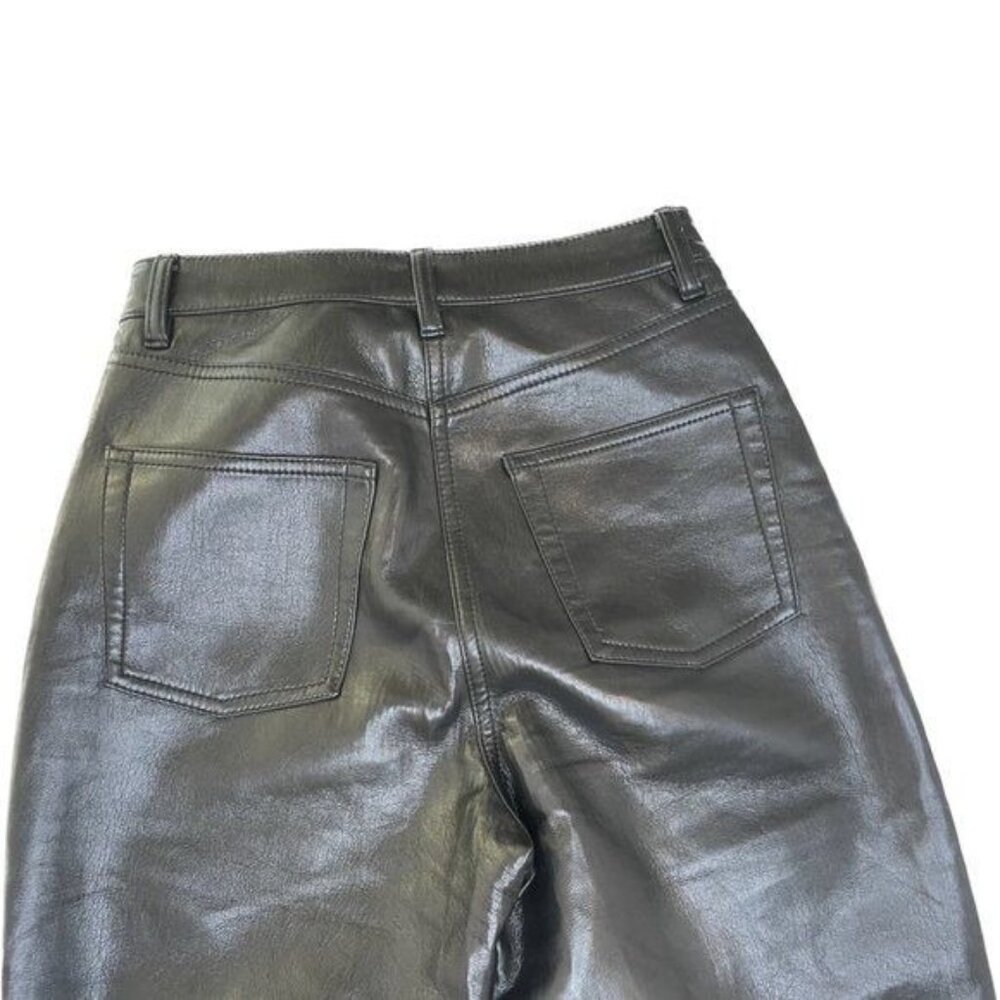 aritzia wilfred High-waisted Vegan Leather pants black xs - Picture 6 of 11